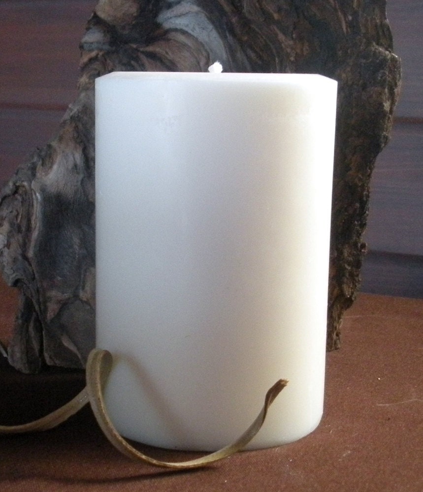 Soy pillar candles, Unscented Natural White 3in diameter 6 in tall