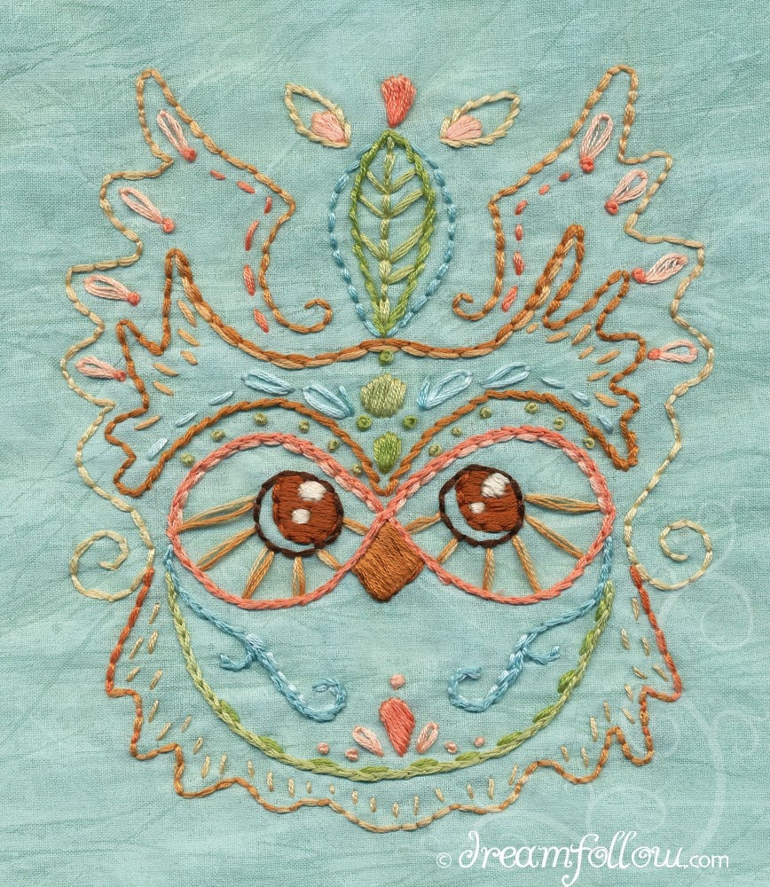 Kotori Owl Embroidery Pattern PDF