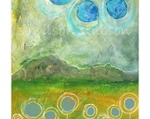 3 blue clouds (Reproduction Print)