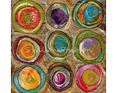 9 multicolor eggs (reproduction print)