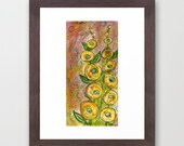hollyhocks no.03 (reproduction print)