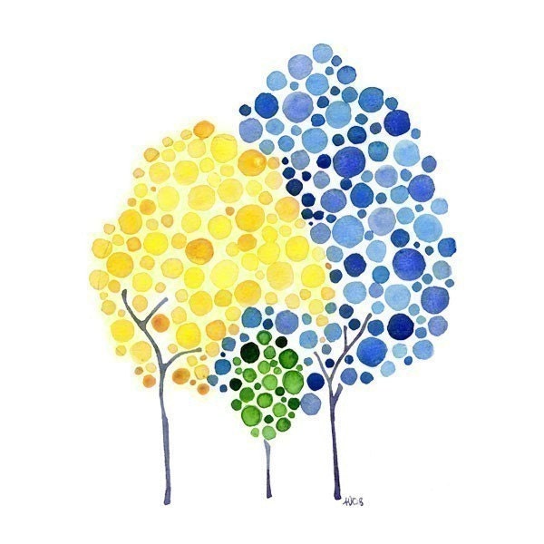 Seedling Watercolour Print Nursery Art Newborn Baby Shower Gift