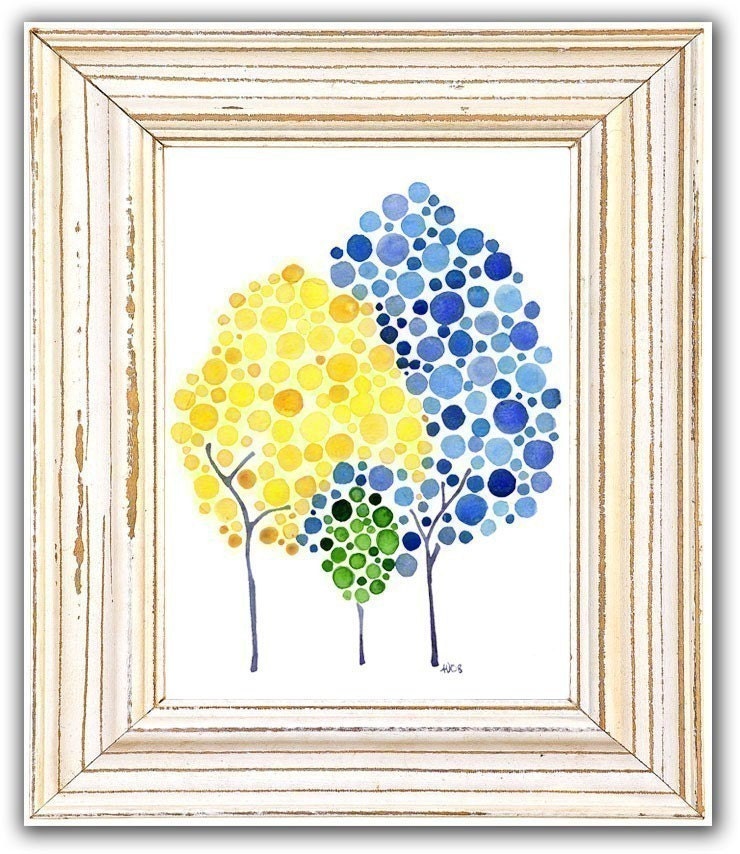 Seedling Watercolour Print Nursery Art Newborn Baby Shower Gift