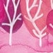 Whimsical Watercolor Pink Forest Art Print Reproduction Baby Girl Wall Art
