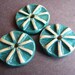 Blue Bursts Stoneware clay beads and coordinating beads set