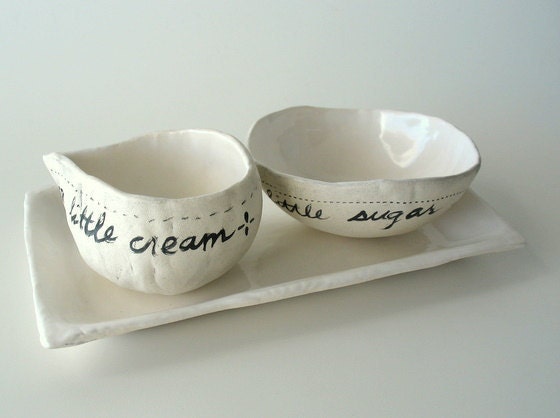 A Little Cream and Sugar Set . Coffee . Tea