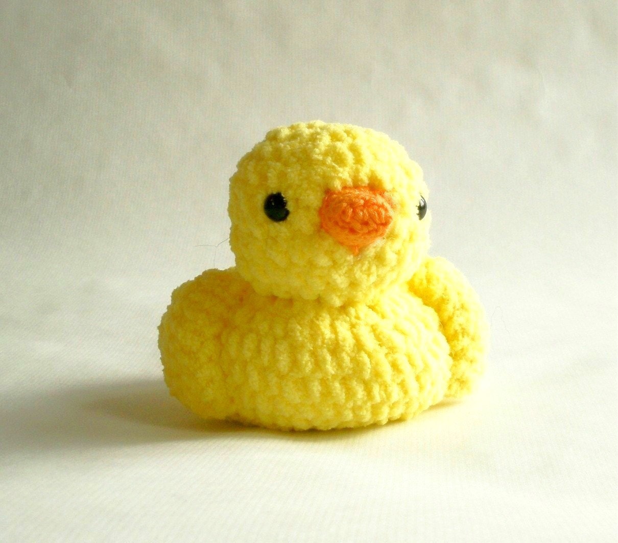 Chenille Crochet  Duck Plush Toy