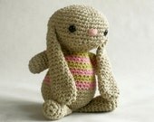 Crochet Cotton Bunny with Shirt - you choose colors