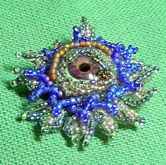 Beaded Eyeball Magnet by Sooz FREE SHIPPING
