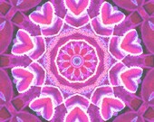 4x6 Print  - True Love  - Original Digital Mandala Art