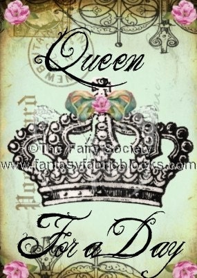 Queen For a Day Fabric Block