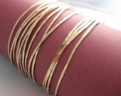 Three Thin Recycled Gold Hammered Bangles