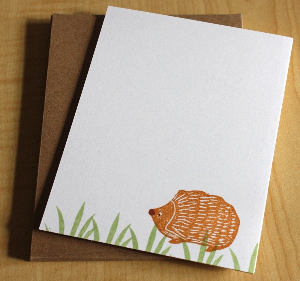 Hedgehog - Handmade Stationery - Set of 6