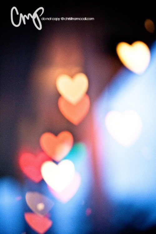 Bokeh Hearts 8x12 Fine Art Photographic Print