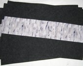 Winter Black and White Silver Grey Set of 4 Placemats