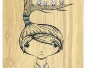 Five Owls Print
