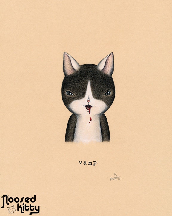 Vamp Cat Print