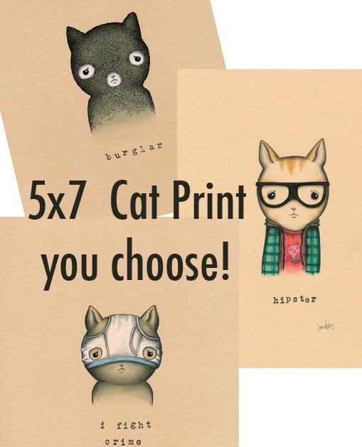 5x7 Cat Print - You Choose