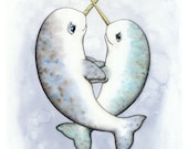 Narwhal Love Print