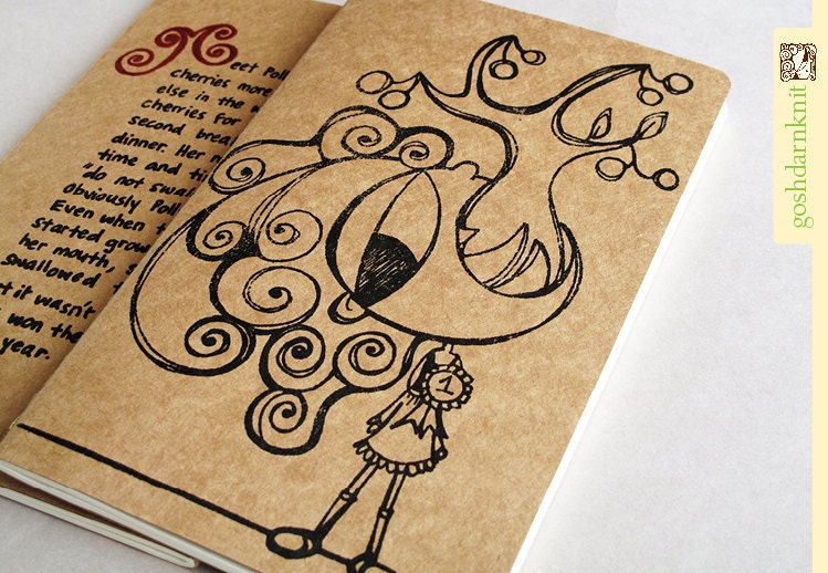 Polly's Cherries Moleskine . Large . Plain