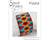 50% OFF - Peyote Pattern - Fiesta Peyote Cuff / Bracelet  - A Sand Fibers For Personal/Commercial Use PDF Pattern