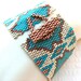 Cactus Blossom Peyote Cuff Bracelet (2291)