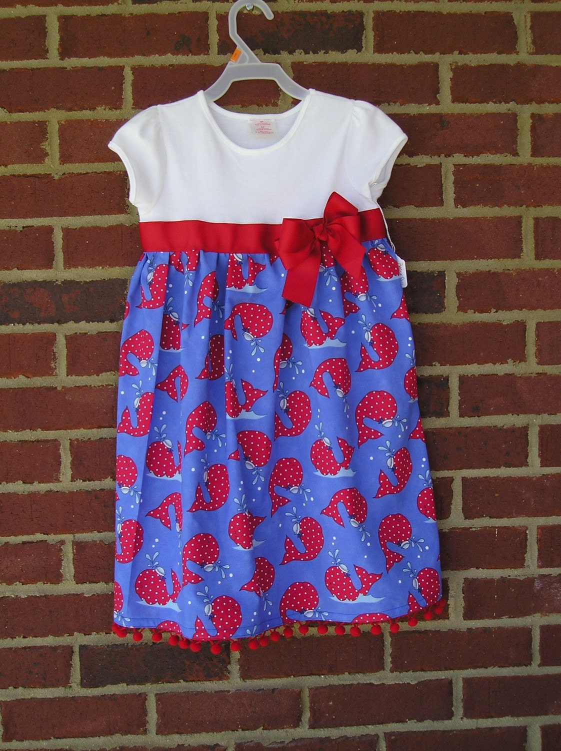 Custom Boutique Whale Watching Dress Free Monogram Etsy Kids 12m-10\/12