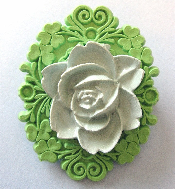 Vintage Spring Rose Pin