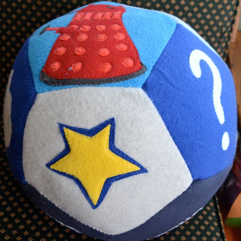 Personalized Giant Fleece Ball - DR WHO Themed