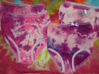 Tie Dye Pink and Purple Girl Panties 2T 3T Eco Etsy SALE 