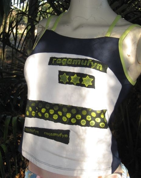 RagaMufyn Inspired Reclaimed and Appliqued' Tank Top Size Medium
