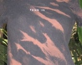 Reclaimed Reverse Dye Tshirt Mature Content Black and Brown