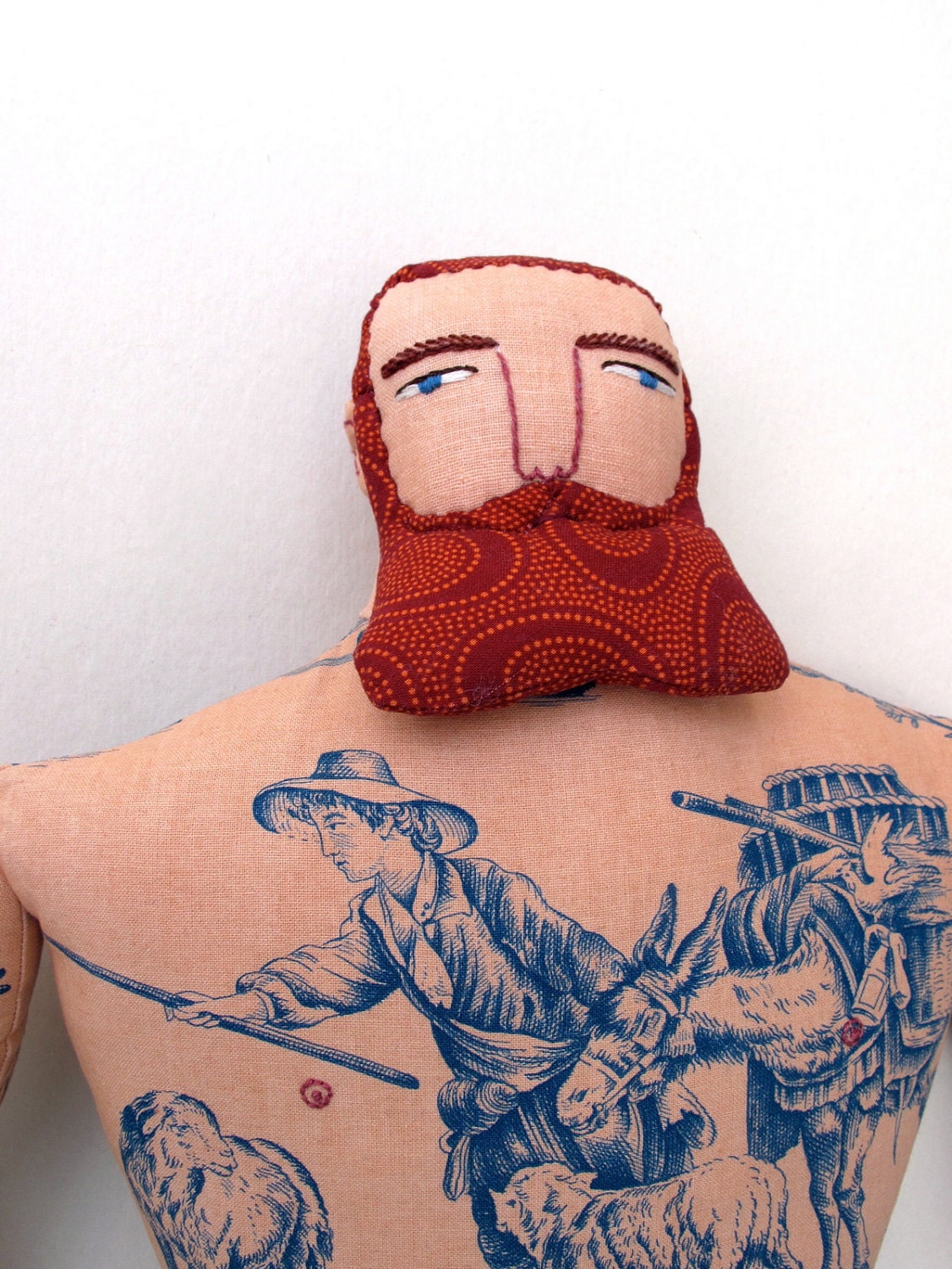 Big tattoo man with Red Beard