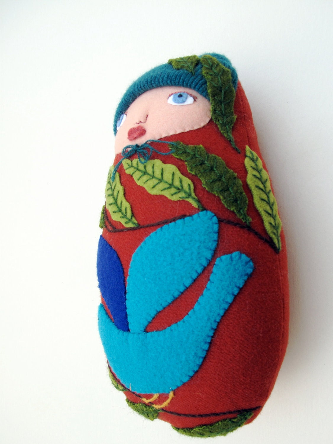 Swaddled summer Bird Baby