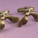 Bronze Maple  seed helicopter pod cuff links