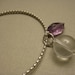 Amethyst and quartz crystal bracelet