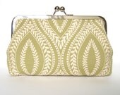 Kisslock Frame Clutch Silk Lined Green Embroidered Bridesmaid Bride Wedding Gifts Preppy Prep Bridal