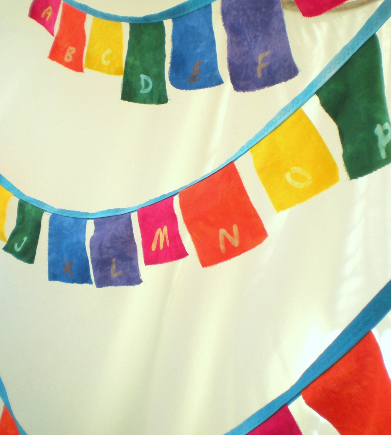 Alphabet Cotton Prayer Flags Bunting Banner