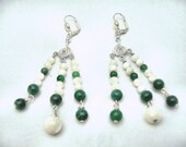 Green Goddess Chandelier Earrings by Diana