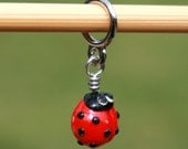 Ladybug Stitch Markers - Set of 6