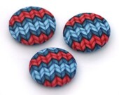 Knitting Magnets - Red and Blue - Set of 3