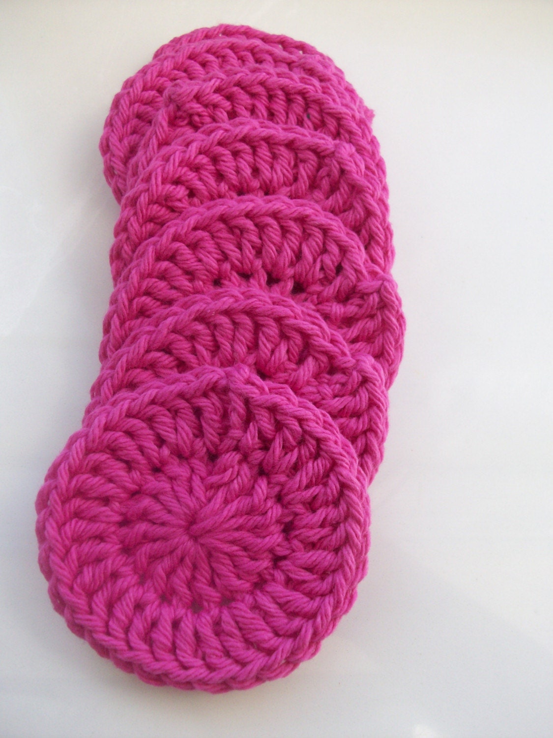 Set of Seven Hot Pink Reusable Make-up Remover Pads