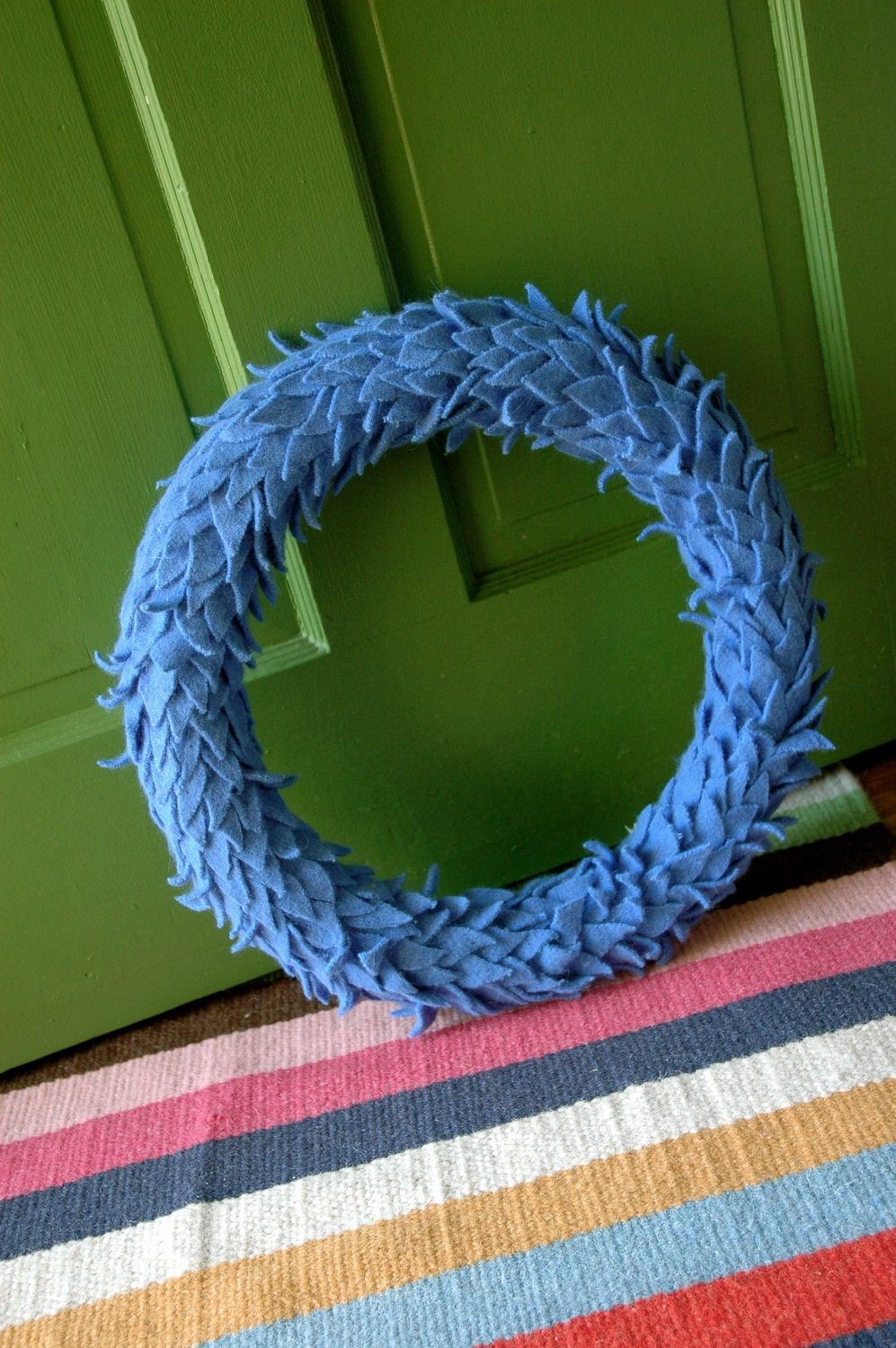 Blue Cashmere Wreath -from Design Sponge at Home