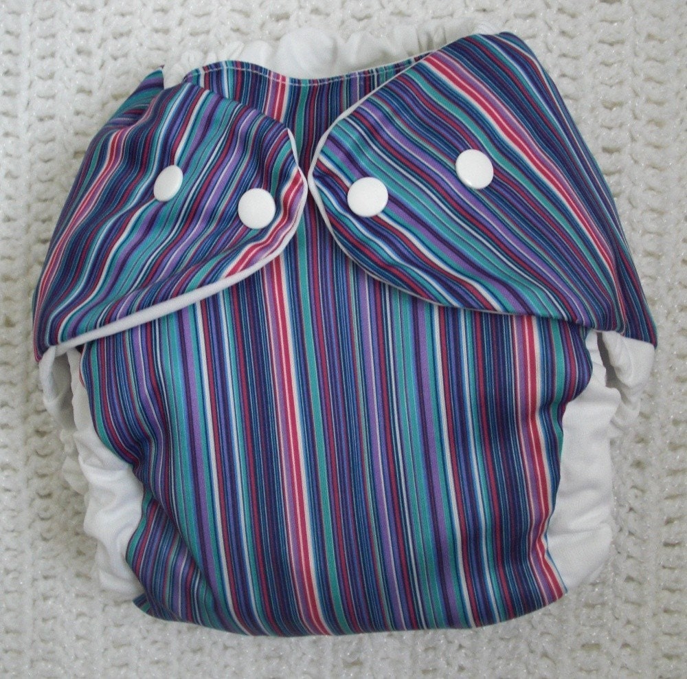 Waterproof Diaper Cover, vintage stripes