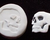3/4 Face FLAT SKULL  poymer clay mold