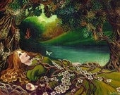 Awakening -The Spring Goddess 5x7 Blank Greeting Card