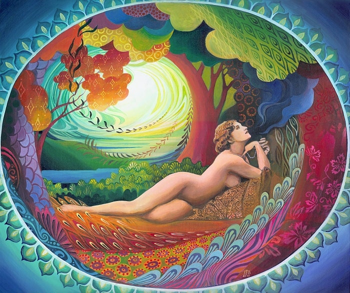 Nepenthe Goddess of Bliss - Psychedelic Art 11x14 Print