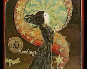 Psychic Fortunes - Art Nouveau Gypsy Circus 5x7 Card