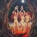 Menstrual Night Goddess Art 5x7 Blank Greeting Card