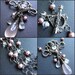 Necklace - sterling silver, oxidised, moonstone, rose quartz, white topaz, freshwater pearl, Balinese silver, wire wrapped, pendant, ornate, luxurious, art jewellery - Madame de Tourvel